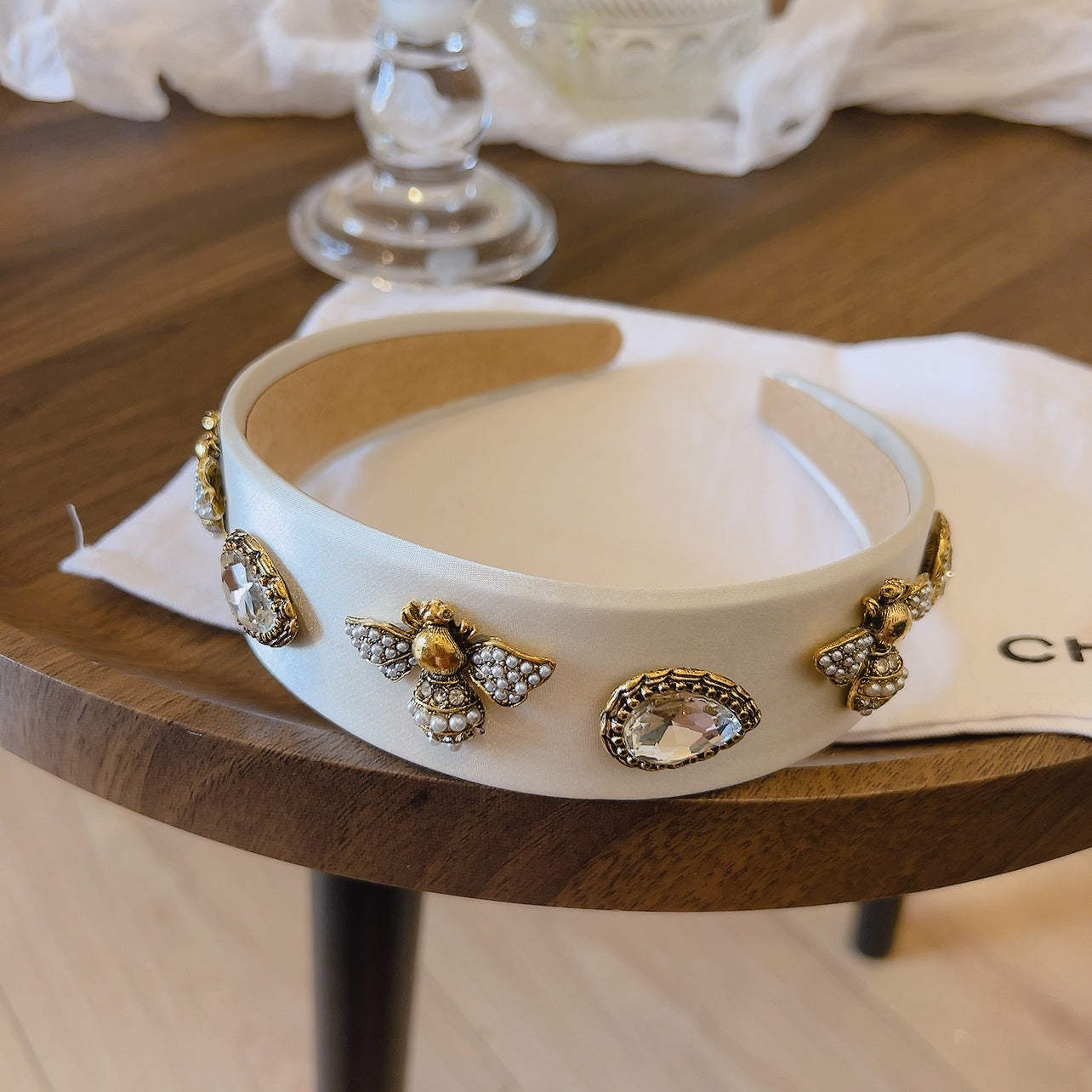 Wholesale High Skull Rhinestone Wide Version Colorful Headband
